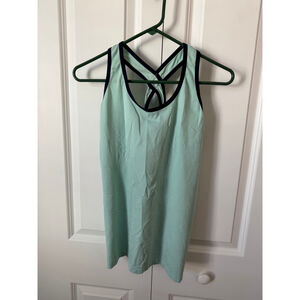 Zenana Light Green Navy Blue Tank Top L